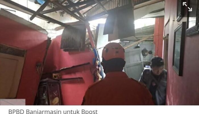 Rumah Ambruk Di Rawasari Banjarmasin, Ini Kata BPBD Penyebabnya