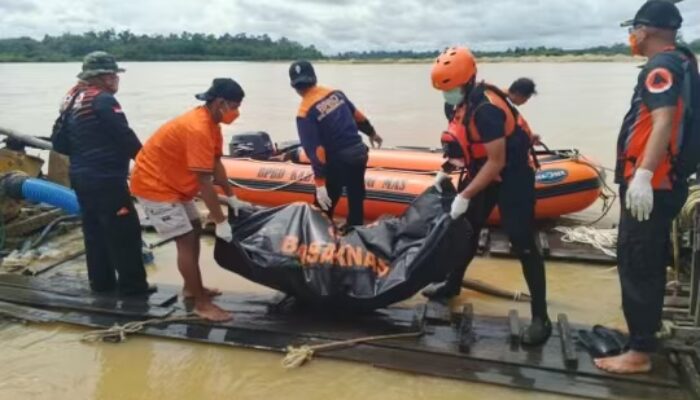 Perantau Asal Banten Ditemukan MD Usai Terseret Arus di Sungai Kahayan Kabupaten Gunung Mas