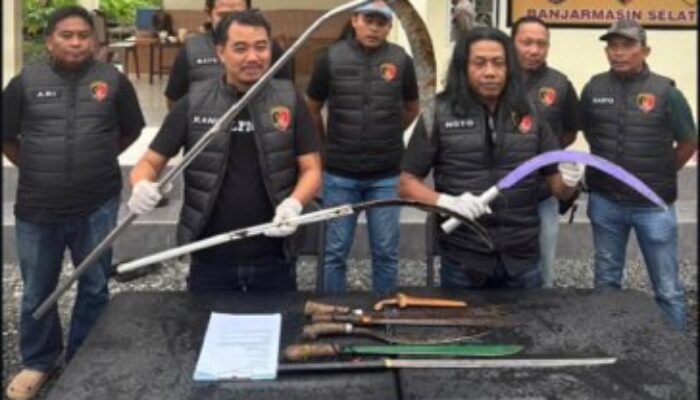 Bawa Samurai Hingga Celurit, Belasan Remaja Banjarmasin Diciduk