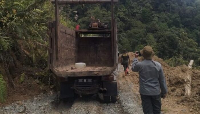 Pembalakan Liar di Hutan Tamunih, Truk dan Sinsaw Ditinggalkan
