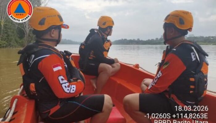 Balita Tenggelam di Sungai Barito Desa Lemo