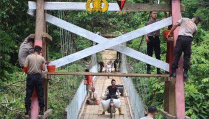 Jembatan Gantung Sakuyah Dambung Raya Dipercantik